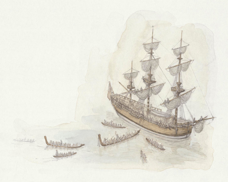 Giclée prints - 5 Endeavour Ship designs