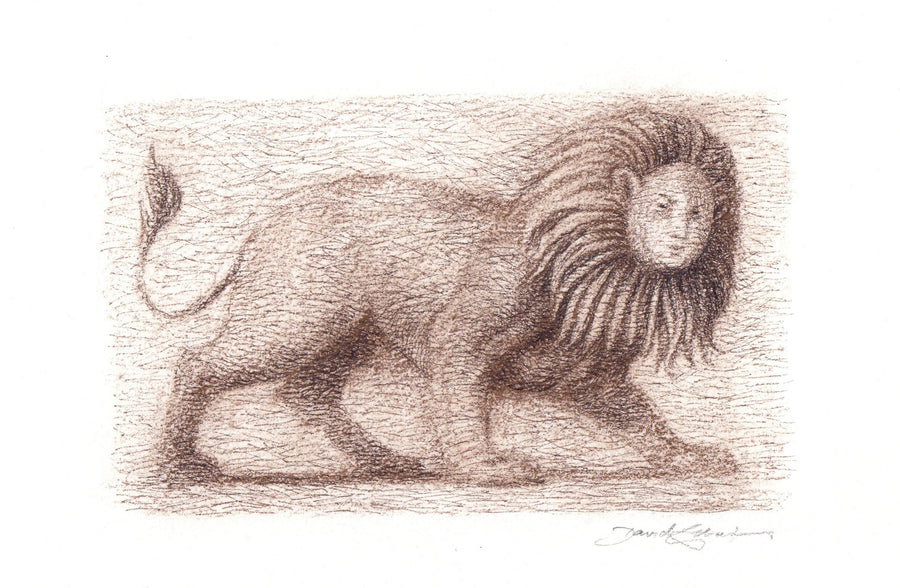 Lion with human face