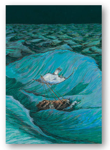 Canvas Prints - Jess in Waves & Sea Creature