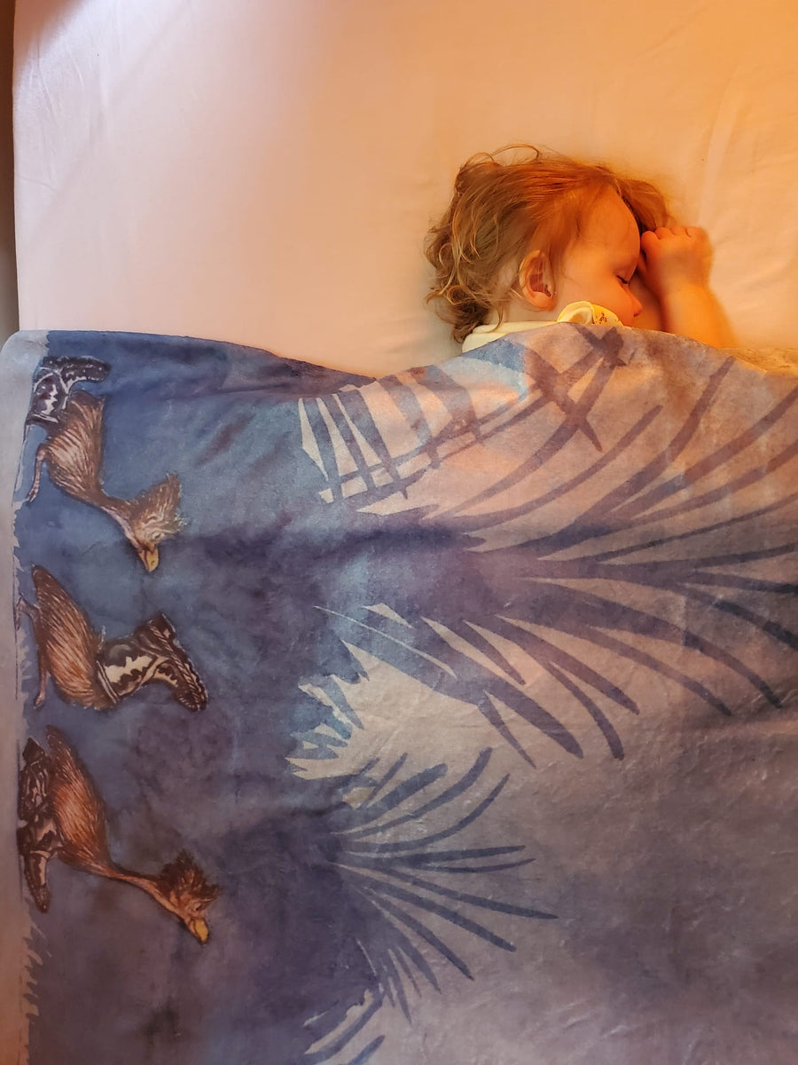 Cosy Blankets - Flying Kiwis and Moa with Chicks